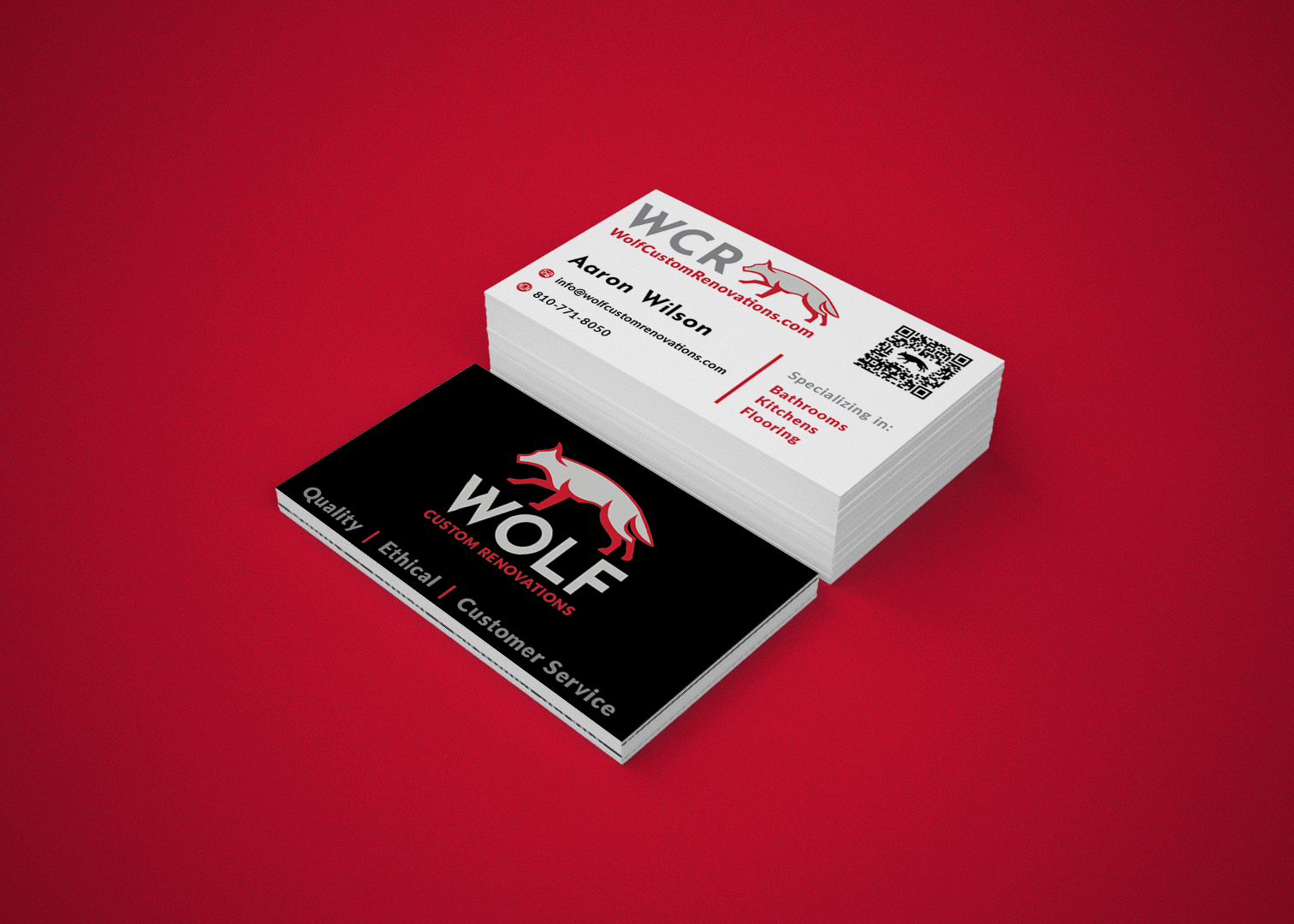 WCR business card mockup